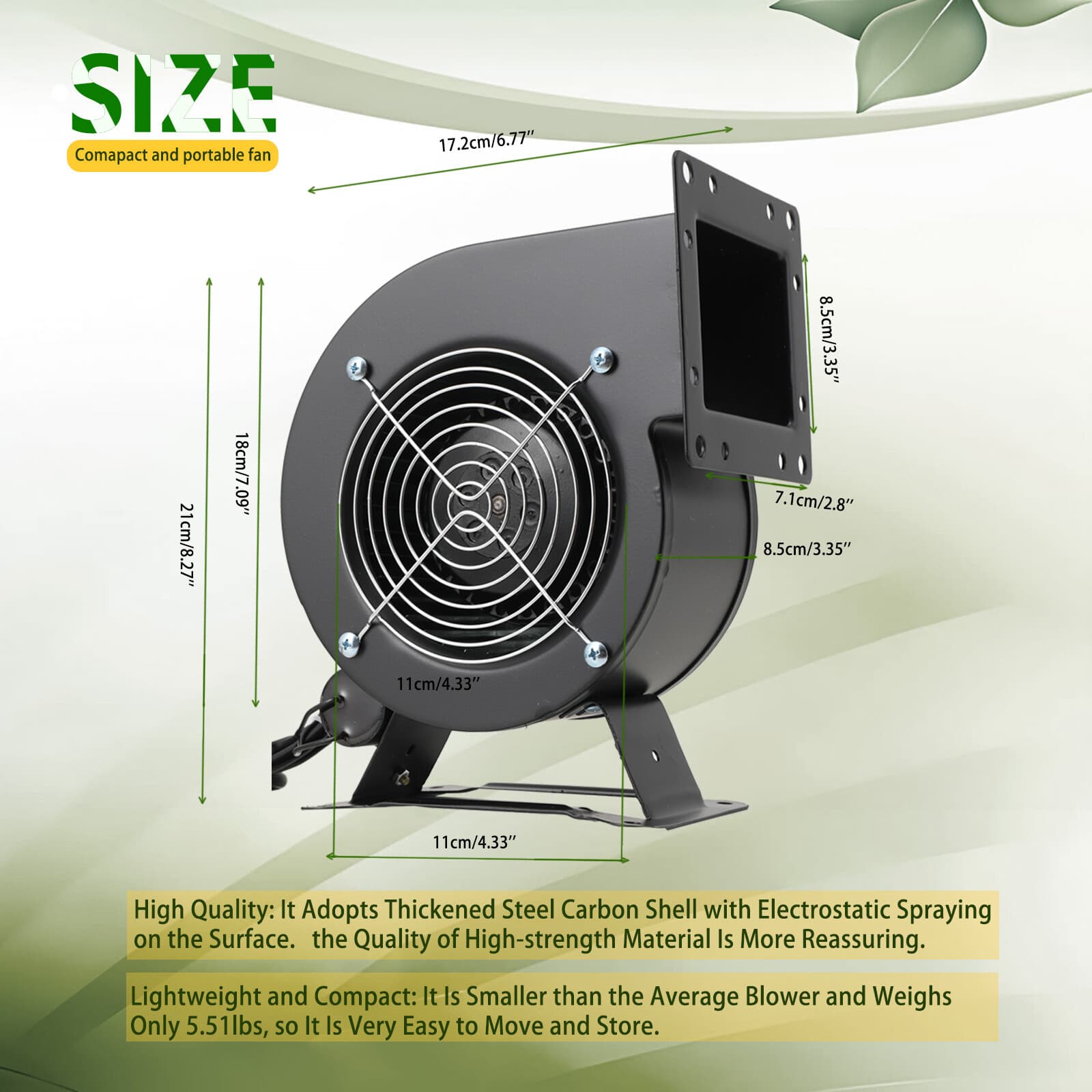 Centrifugal Blower Fan Round Squirrel Cage Fan Small Industrial Centrifugal Fan 3