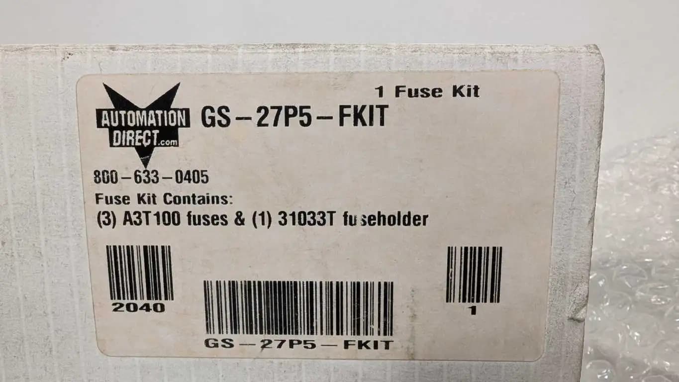 Automation Direct GS-27P5-FKIT Fuse Kit 300V 100A 3 A3T100 Fuses 1 31033T Fuseho 5