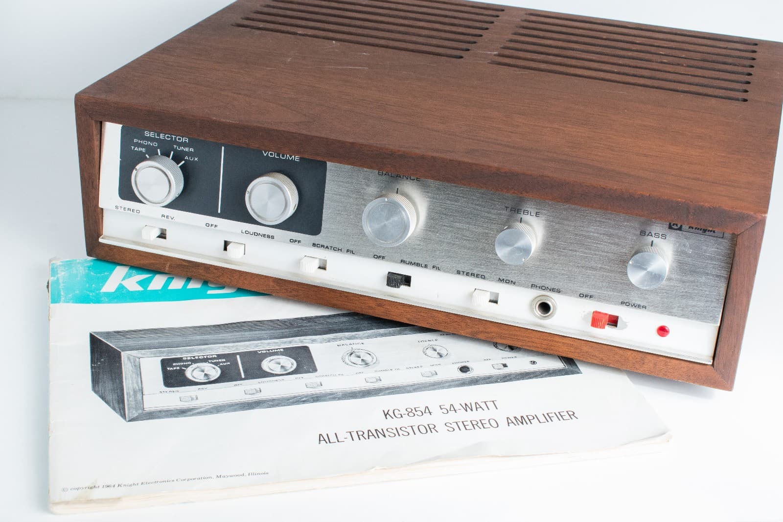Knight Kit KG-854 54 Watt All-Transistor Stereo Amplifier. For parts. 2