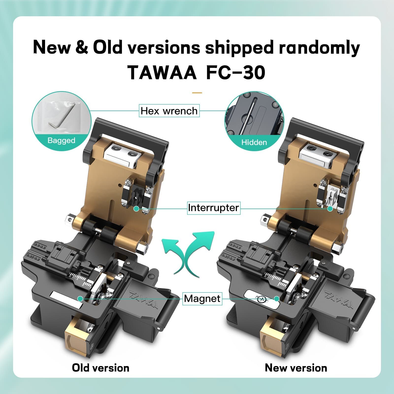 New High Precision TAWWA Fiber Optical FC-30 Fiber Cleaver with 3-in-1 Holder 3