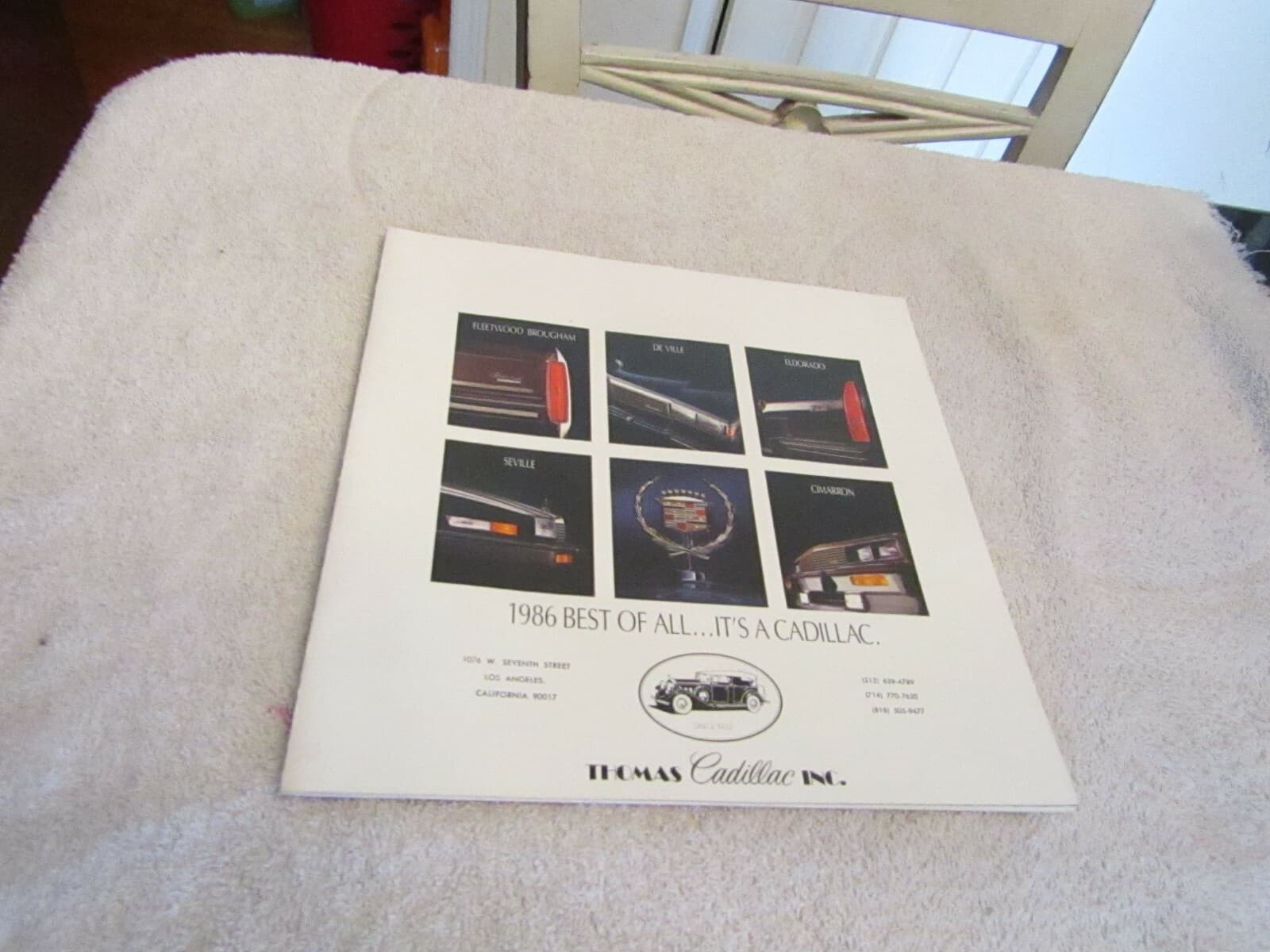 1986 Cadillac OEM Dealer New Car Sales Brochure NOS