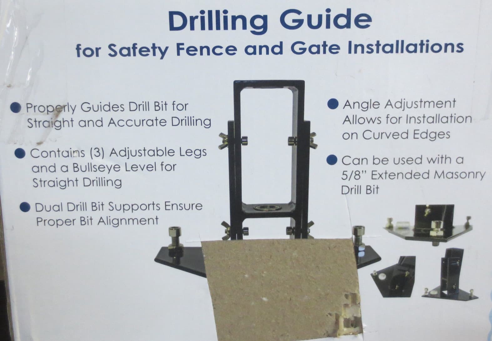 Water Warden Hand Tool Drill Guide 9" x 9" x 10" Easy-to-Use Aluminum in Black 2