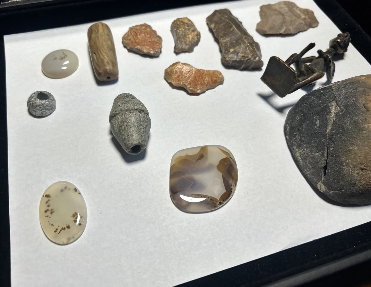 Ancient African Aterian Tools Ashanti Bronze Roman Pot Beads Artifact Lot  2