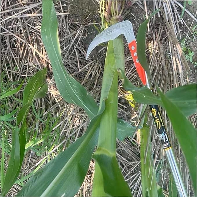 **Scythe Tool Sickle Garden Tool with Long Handle – Perfect for Grass, Weeds, an 3