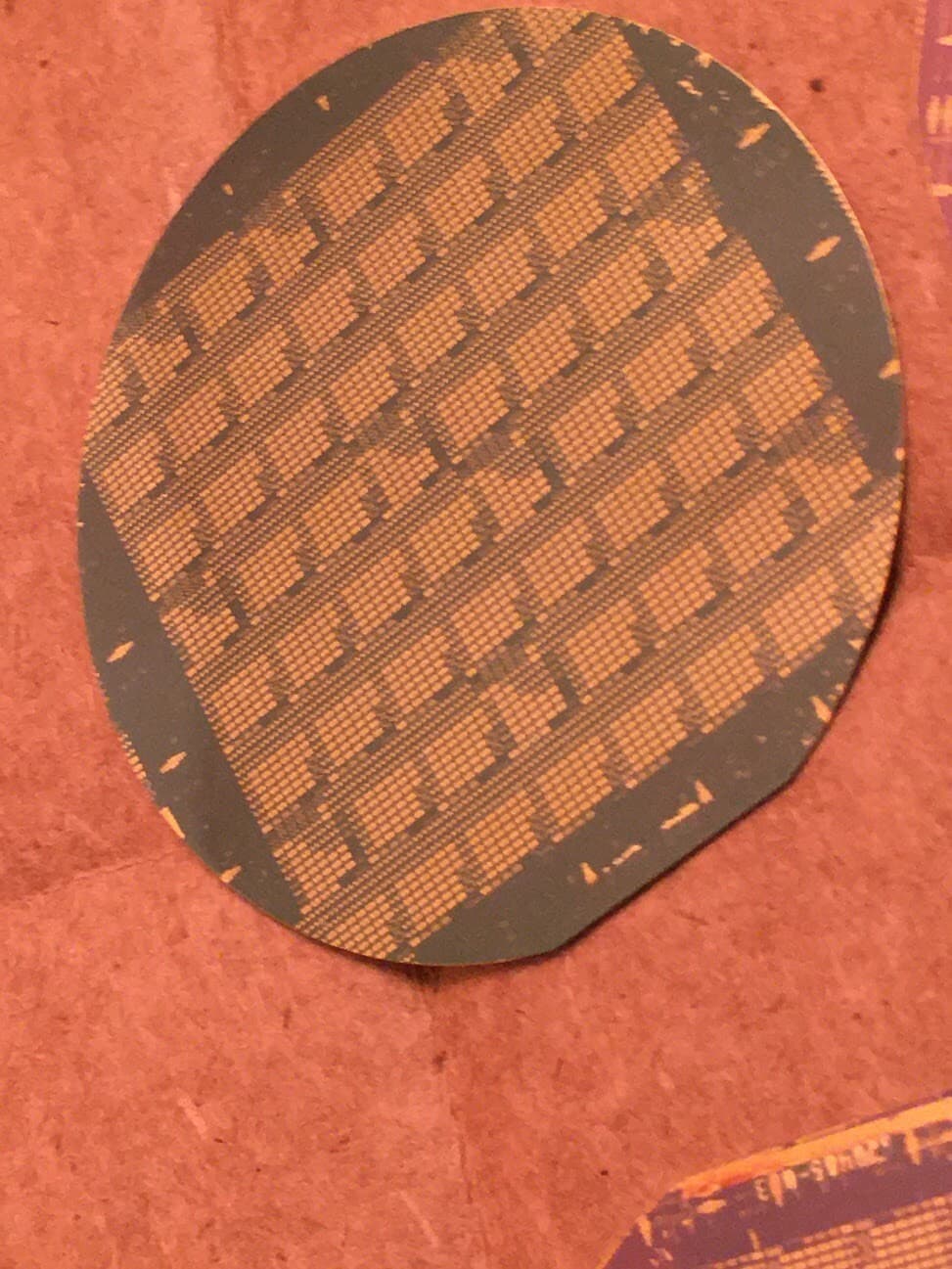 2" Gold Silicon Wafer Unique Extremely Rare RF NAND Vintage CPU Chip 4