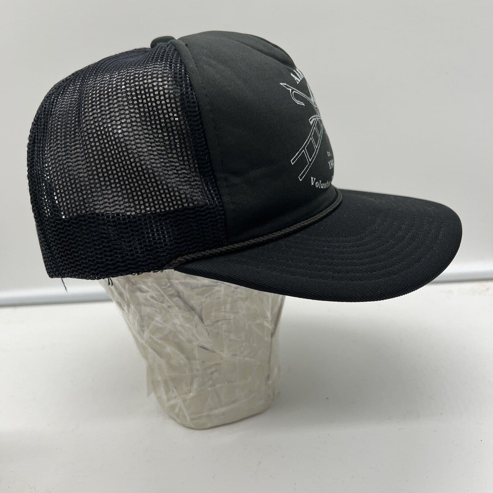 Arcata volunteer fire department California black mesh snapback hat vintage used 2