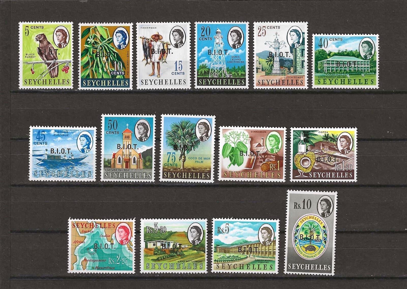 BRITISH INDIAN OCEAN TERRITORY 1968 SG 1/15 MNH