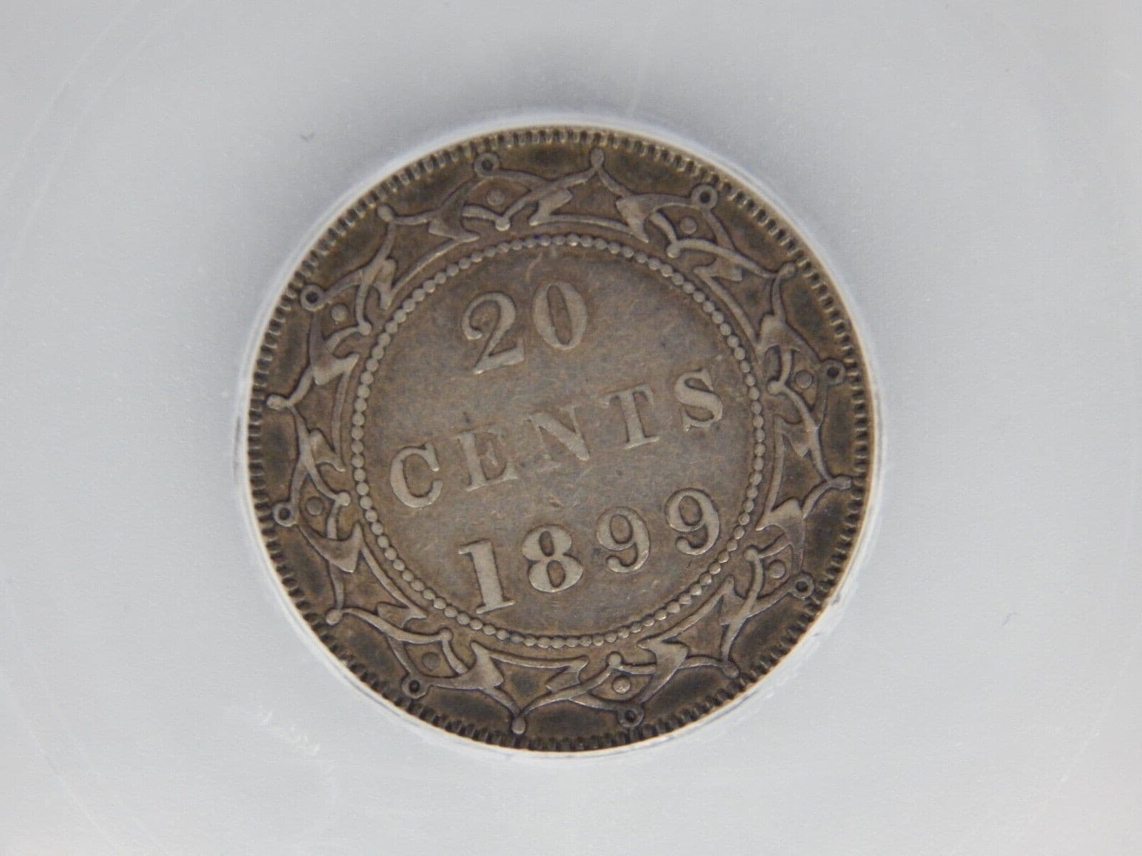 1899 NEWFOUNDLAND 20c TWENTY CENTS  ICG EF40 (BT601) 4