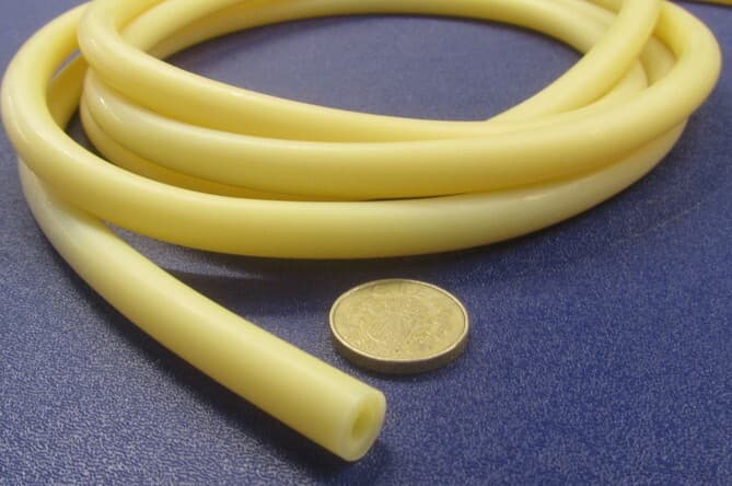 Latex Rubber Tubing Shore A35 Amber 7/16" OD x 1/4" ID x 3/32" Wall x 10' Length 3