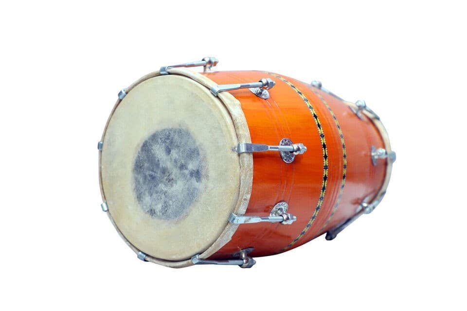 Yellow 16-Inches Bolt Tuned Handmade Dholak Drum | Dhol Instrument | Dholki 3