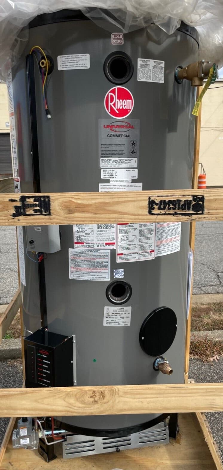 NEW Rheem Universal Heavy Duty Natural Gas Commercial Water Heater G100-400A-1 2