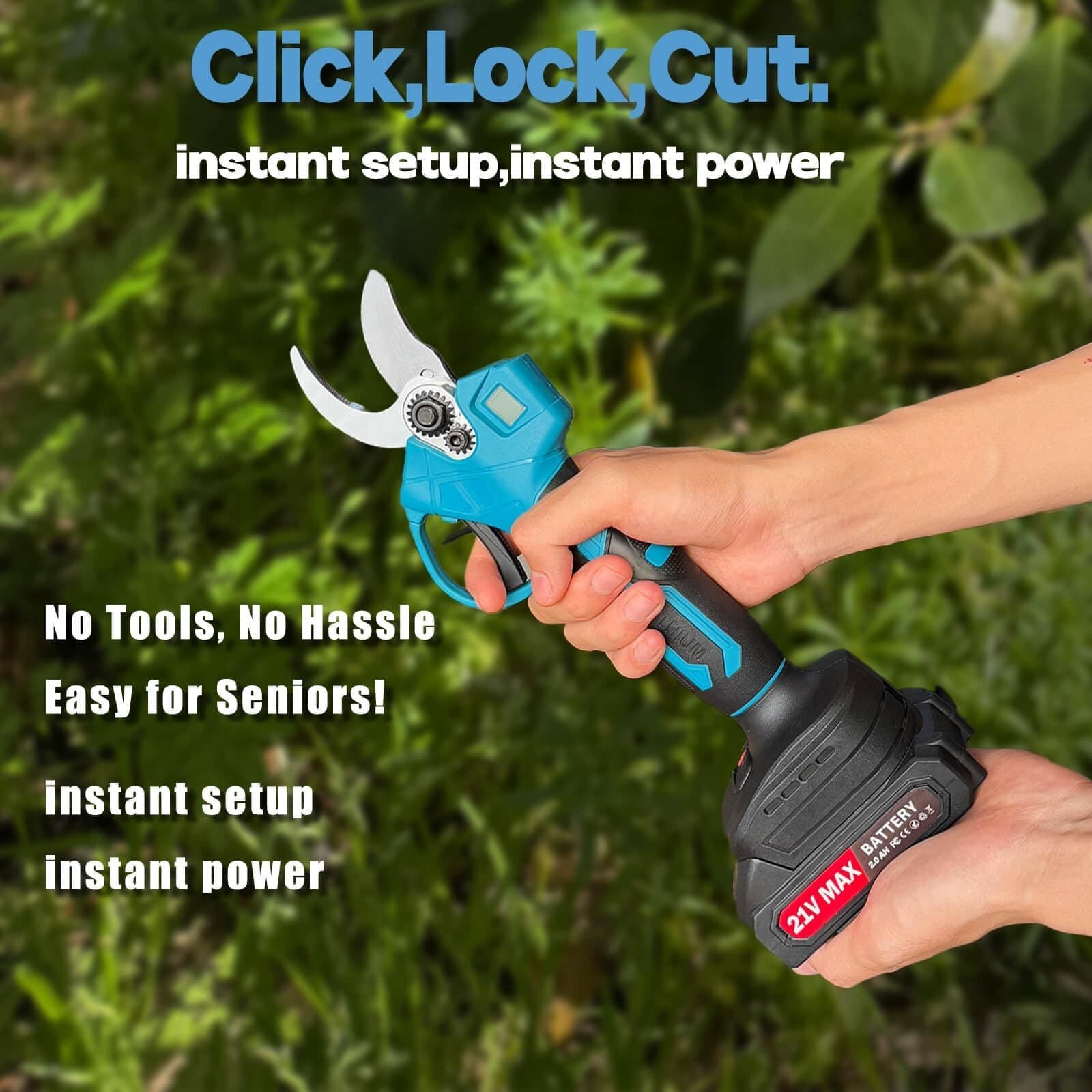 21V Electric Pruning Shears, Tacsaw Upgraded 600W Brushless Electric Pruner w... 6