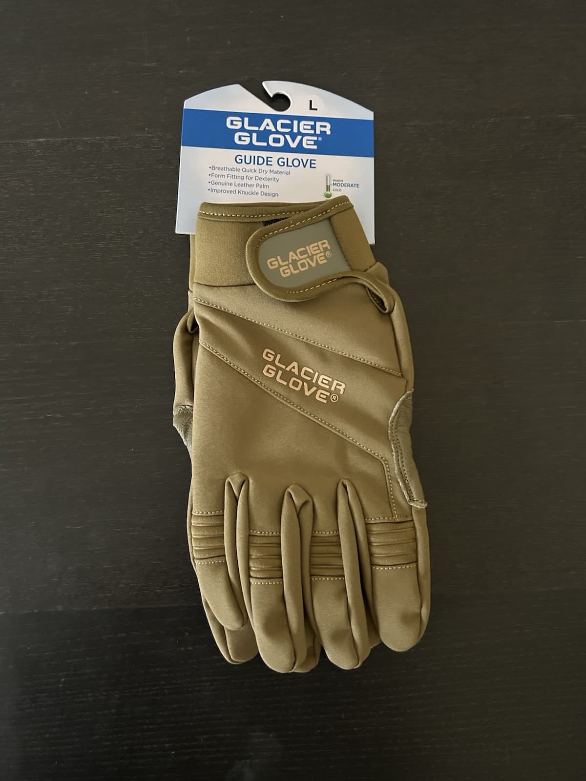 New LARGE Glacier Glove Guide Full Finger Gloves - Coyote - SAME DAY SHIPPING!