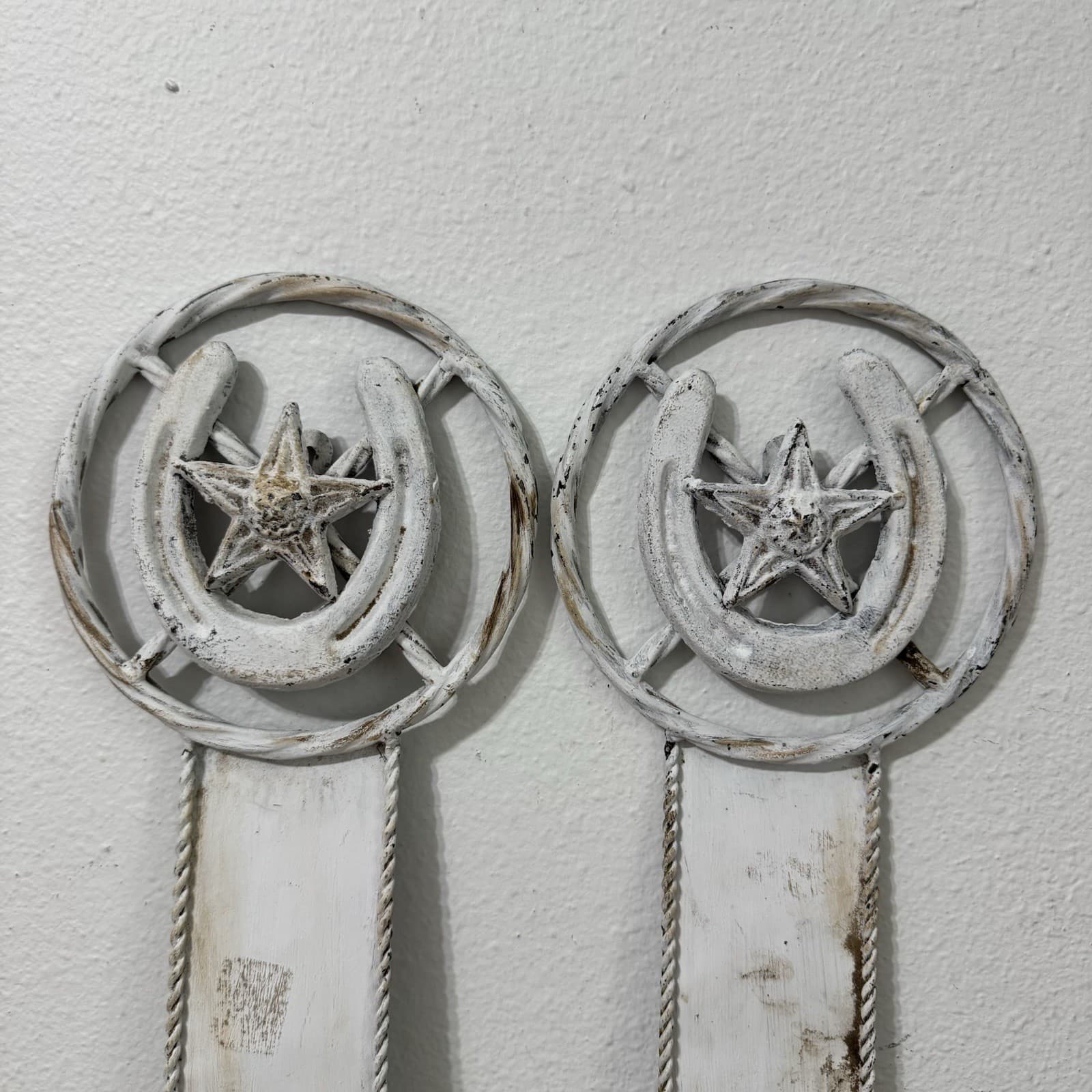 Texas Star Western Candle Wall Sconces Set Of 2 Rustic White Washed Farmhouse 2