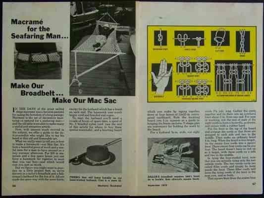 Square Knot HAMMOCK Belt Hatband HowTo PLANS Macrame 2