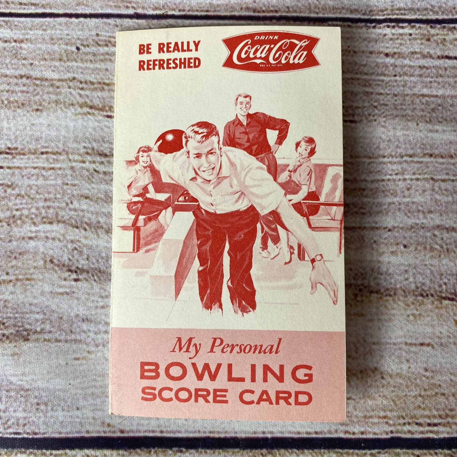 1960's Coca Cola Bowling Score Card with Fishtail Logo