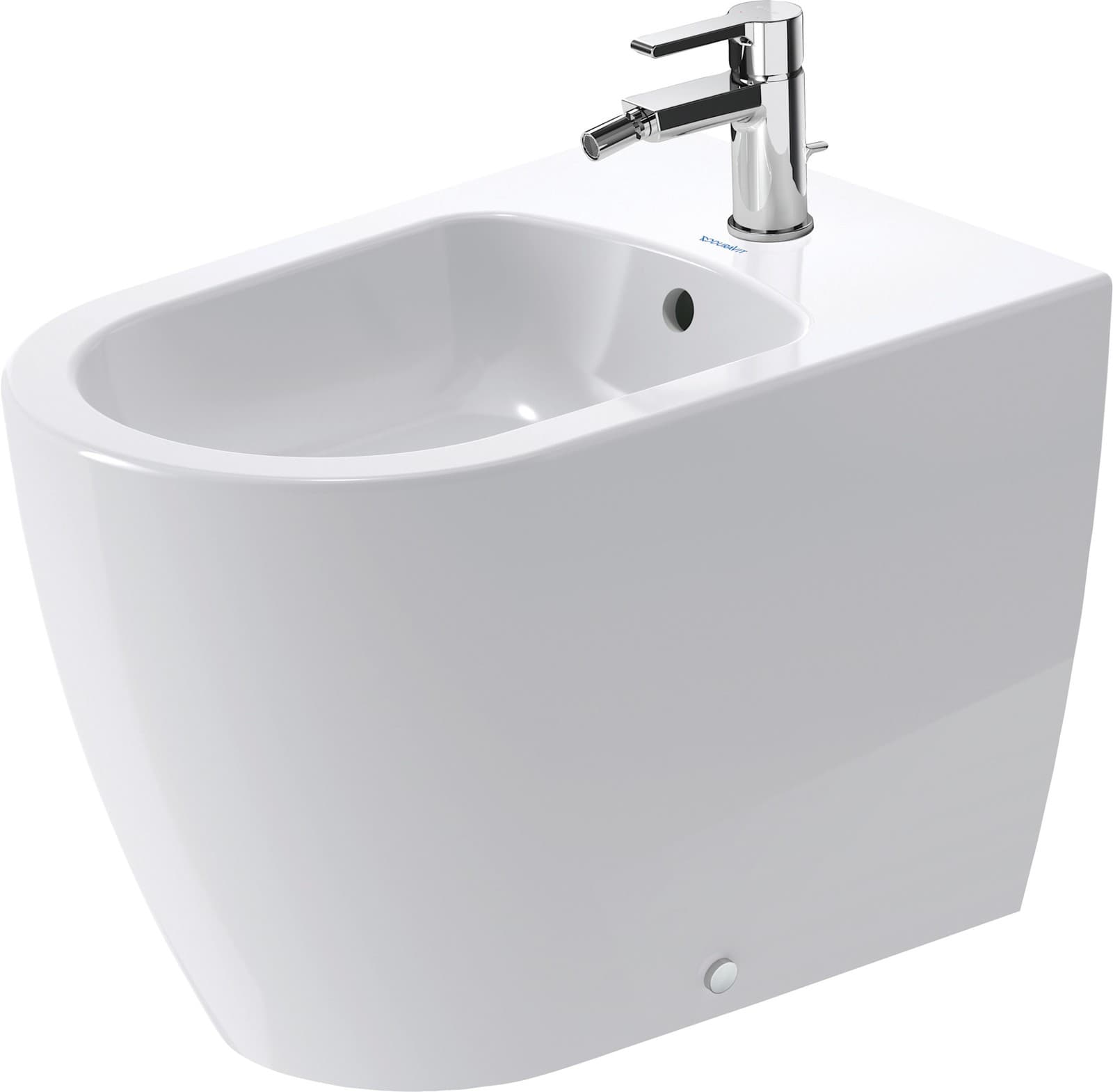 Duravit 2289100000 White Me By Starck Floor Mounted Ceramic Bidet - Less Faucet