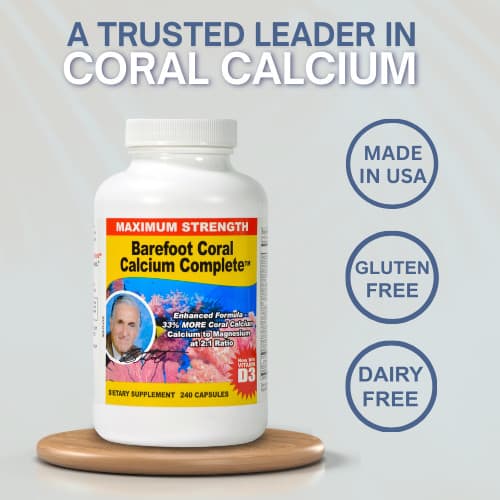 Barefoot Coral Calcium Complete - Bob Barefoot 240 Caps - 1500mg Coral Calcium 5