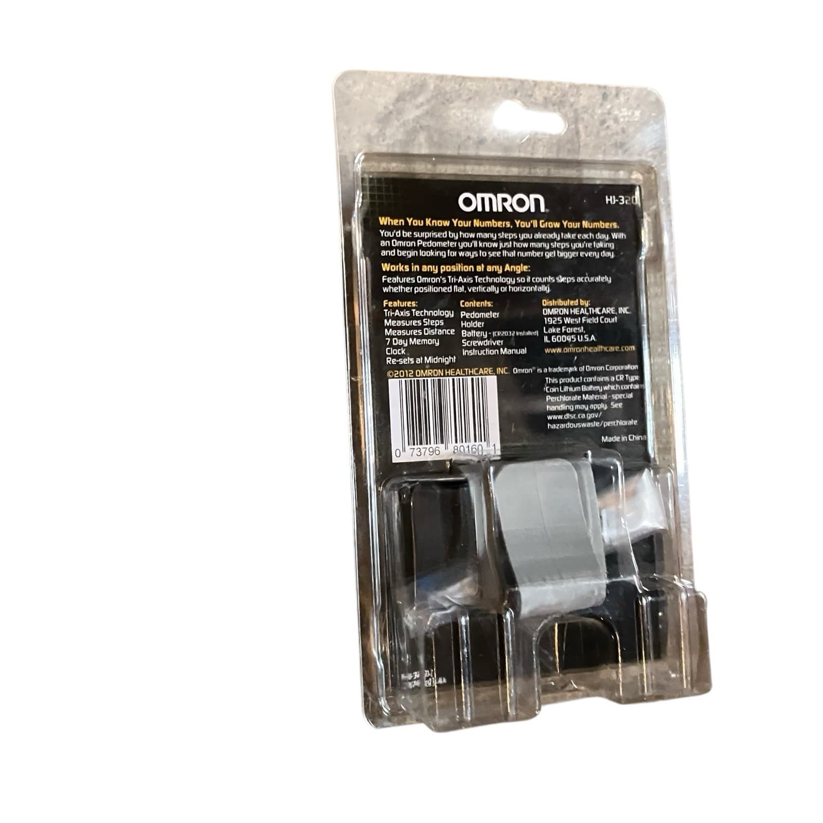 Omron Pedometer HJ-320 7-day Memory Clock Tri-Axis Technology Steps Tracking New 4