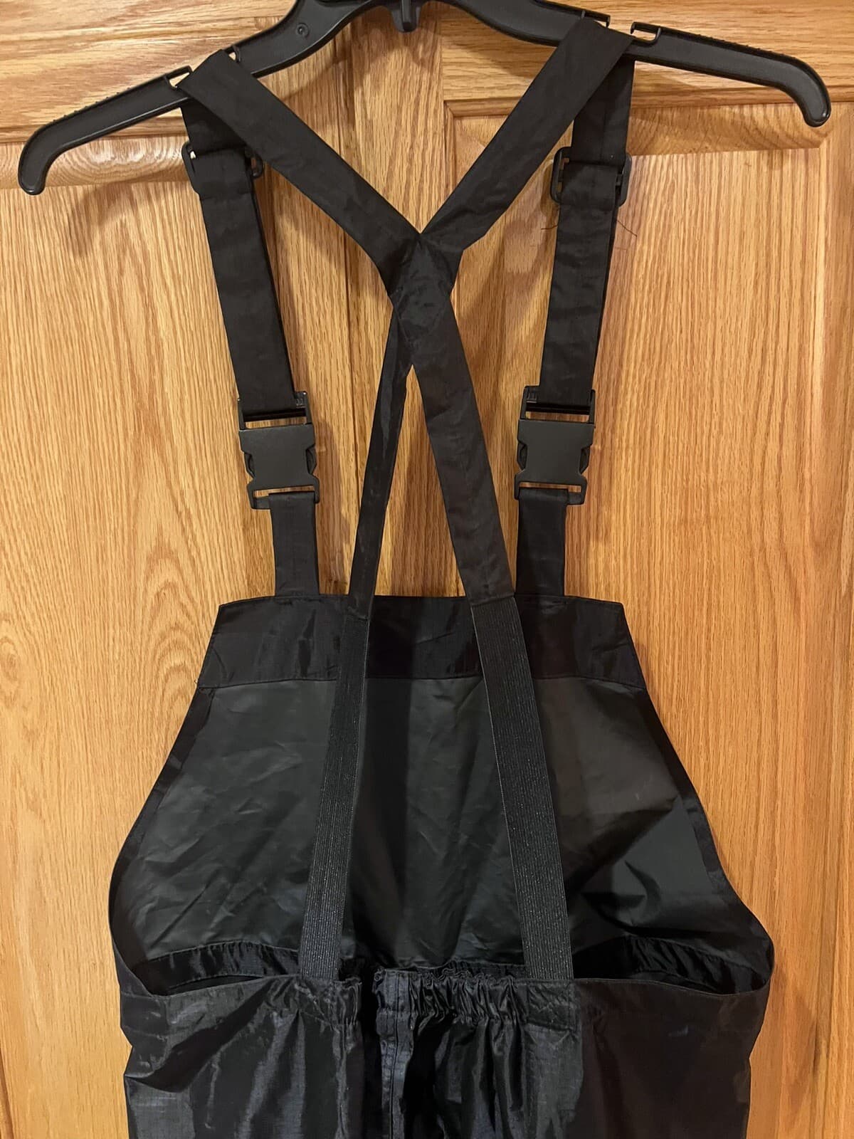 Viking Open Road Black Rain Bib Overall Windproof Waterproof RIP-STOP 150D Large 6