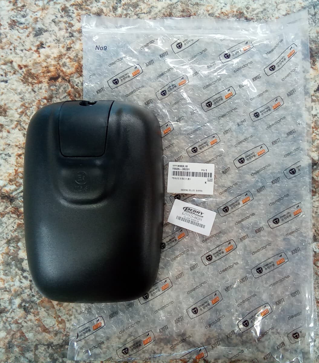New Genuine OEM KIOTI Replacement Mirror T5525-88201 for CK10, DK10 and NX Cab 2