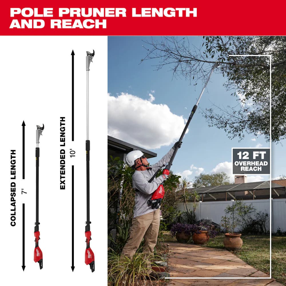 Milwaukee 3008-20 M18 18V Brushless Telescoping Pole Pruning Shears - Bare Tool 5
