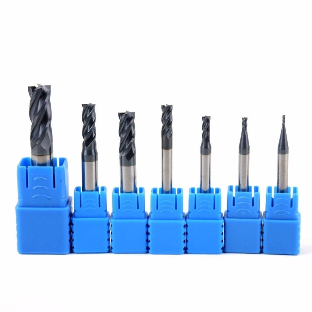 7Pcs 4 Flutes Tungsten Carbide End Mill Set CNC Milling Cutter Tool 1-8mm HRC50 3