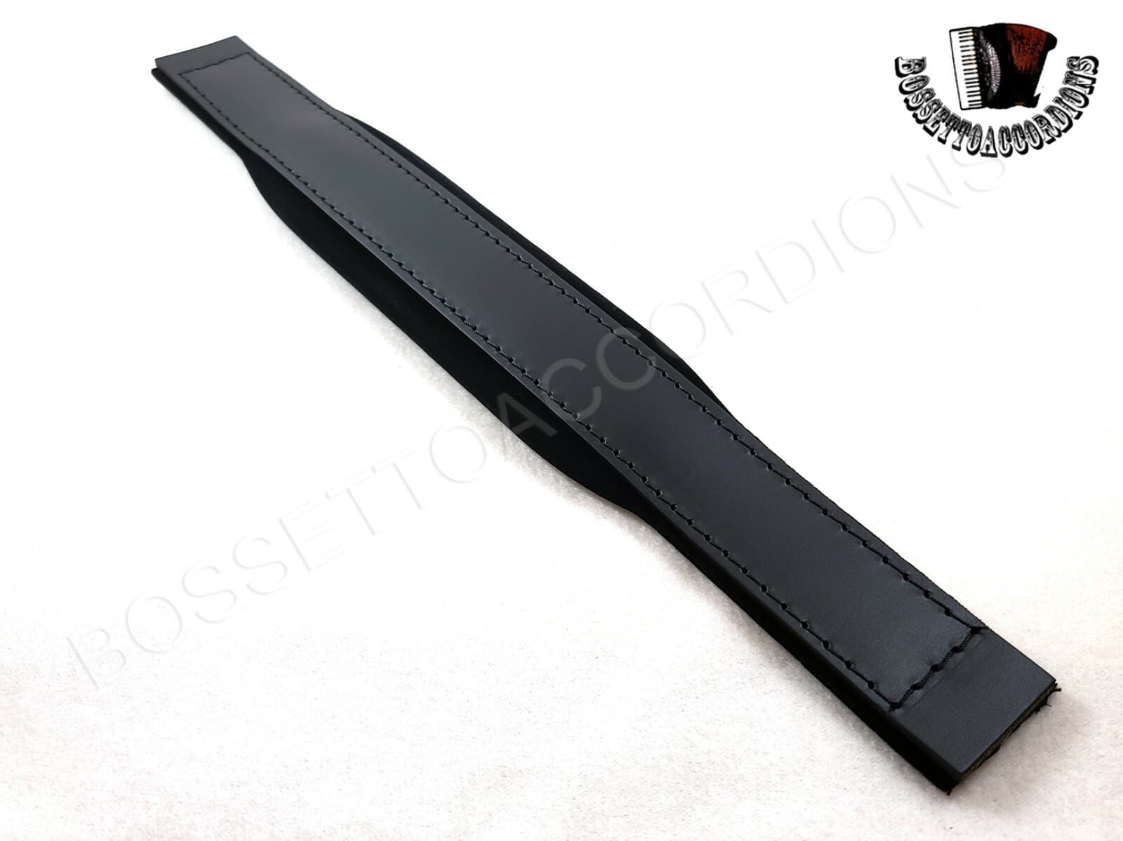 ACCORDION BASS STRAP Top Quality Black Leather / Velvet 400x53 2