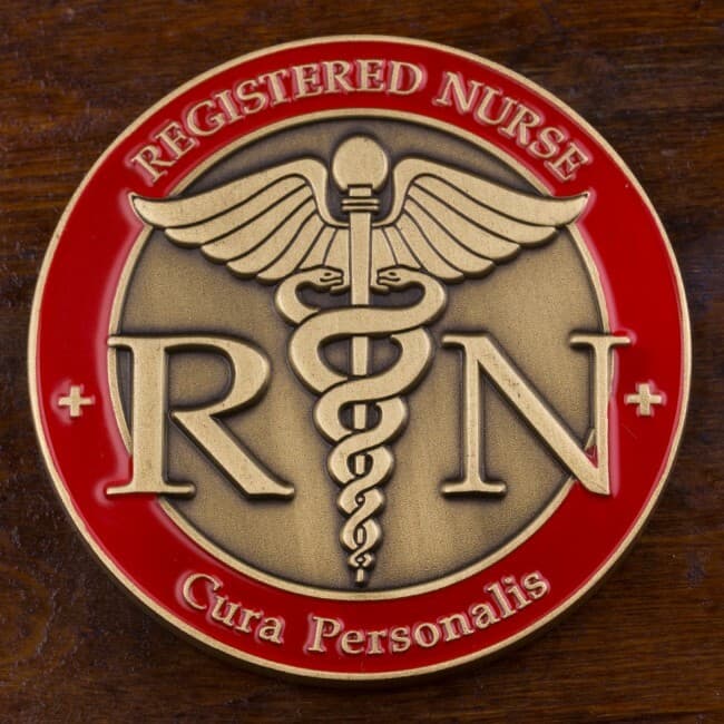 Registered Nurse Challenge Coin (RN) - Cura Personalis 3