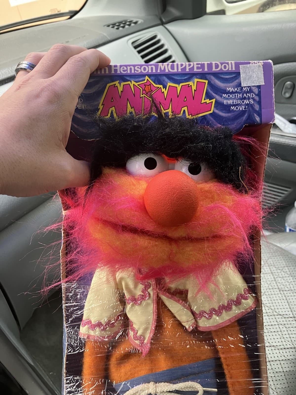 VINTAGE JIM HENSON MUPPETS ANIMAL PUPPET DOLL Fisher Price Quaker Oats 3