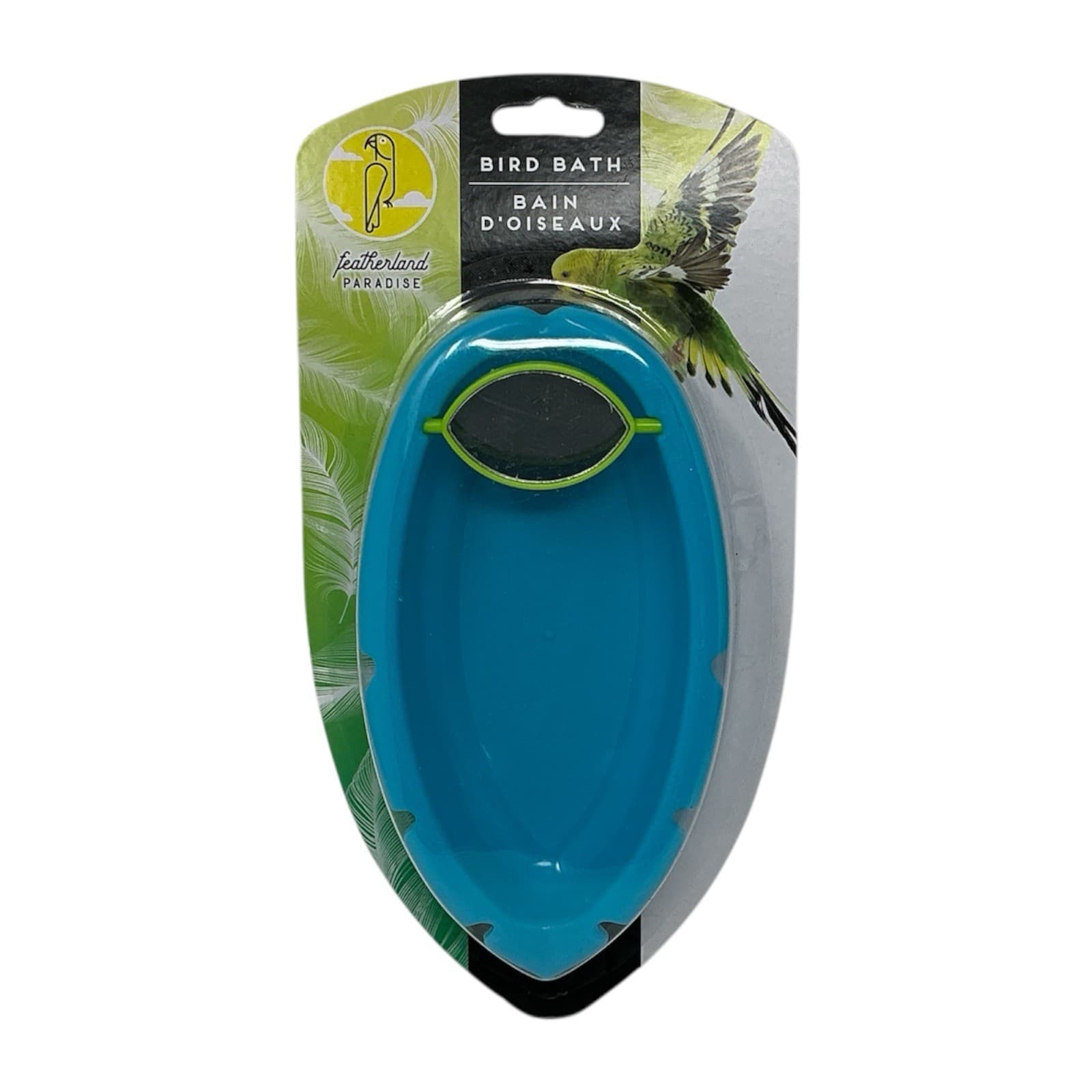 Caitec Featherland Paradise Birdie Bird Bath Tub For Small Birds With Mirror New