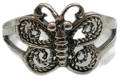 Butterfly Toe Ring Adjustable 925 Sterling Silver # 50