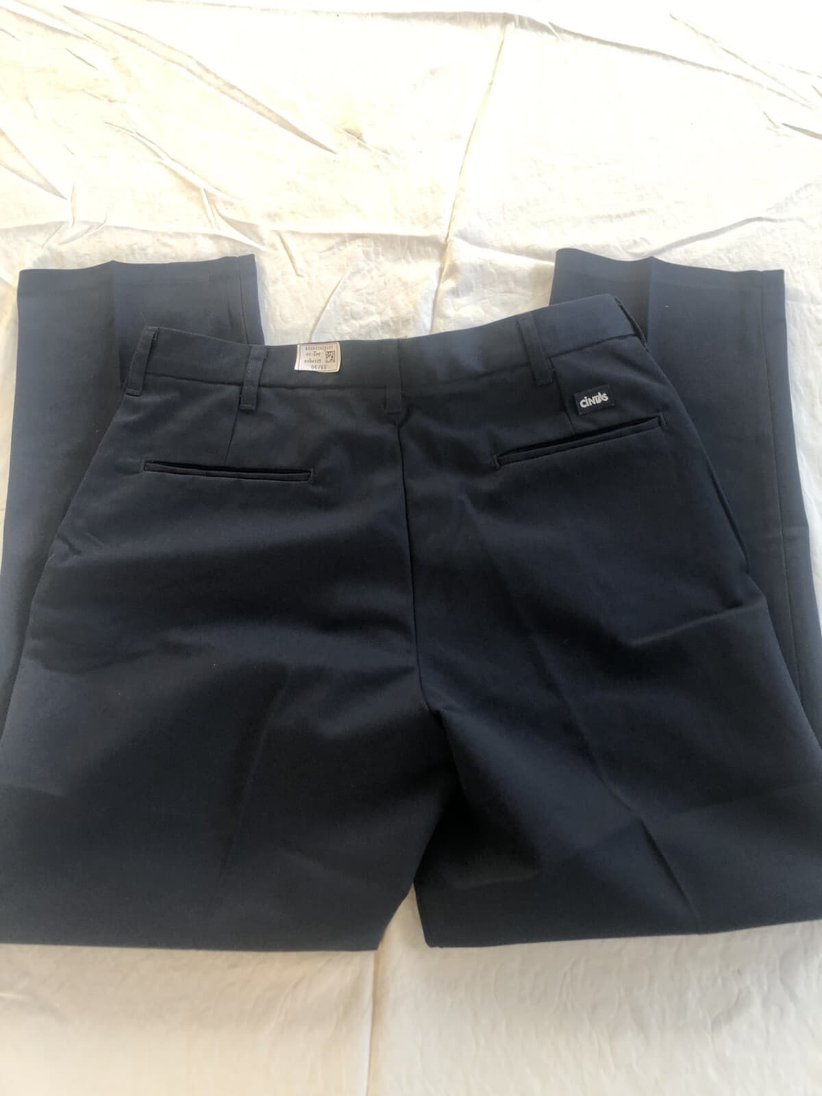 3 Cintas Comfort Flex Navy Blue Work Pants Size 38x34 #945-20 Very Comfortable
