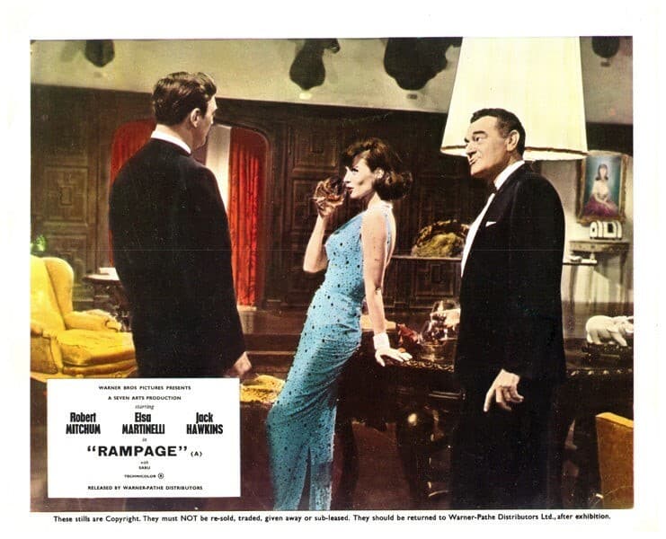 Rampage Original Lobby Card Elsa Martinelli Jack Hawkins Robert Mitchum 1963