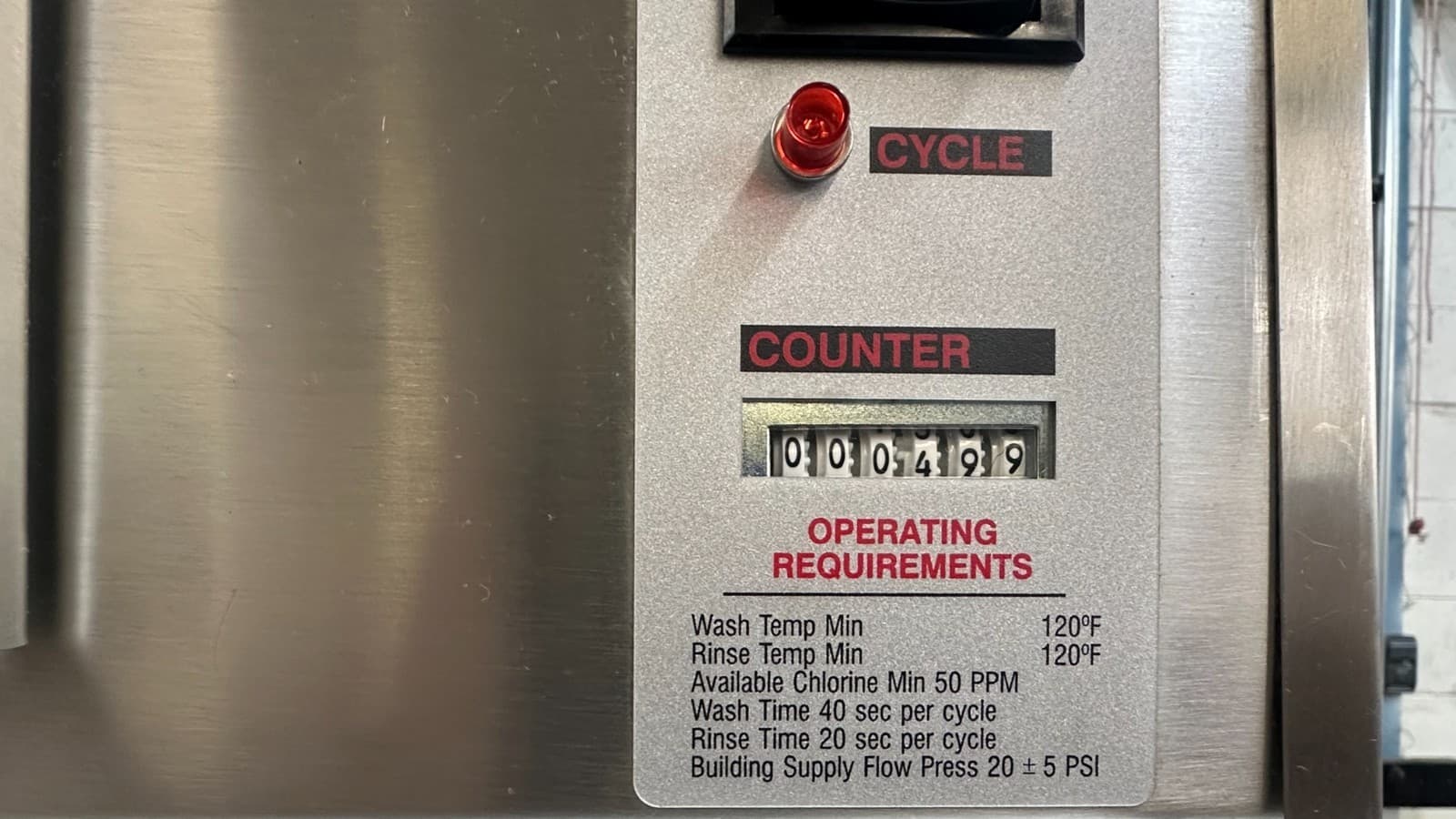 6156 - Factory Show Item, Hobart Low Temperature Chemical Dishwasher LT1-1 4