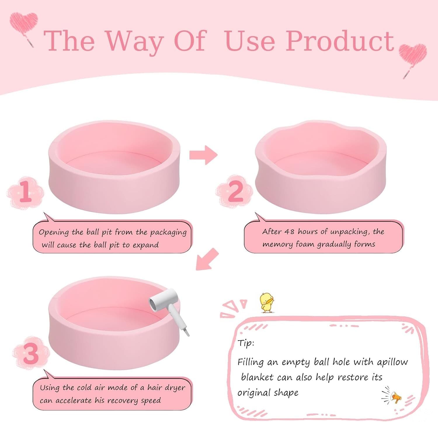 Ball Pit - 36’’ X 12’’ Foam Play Area for Children Toddlers, Round Soft Tub, 35" 6