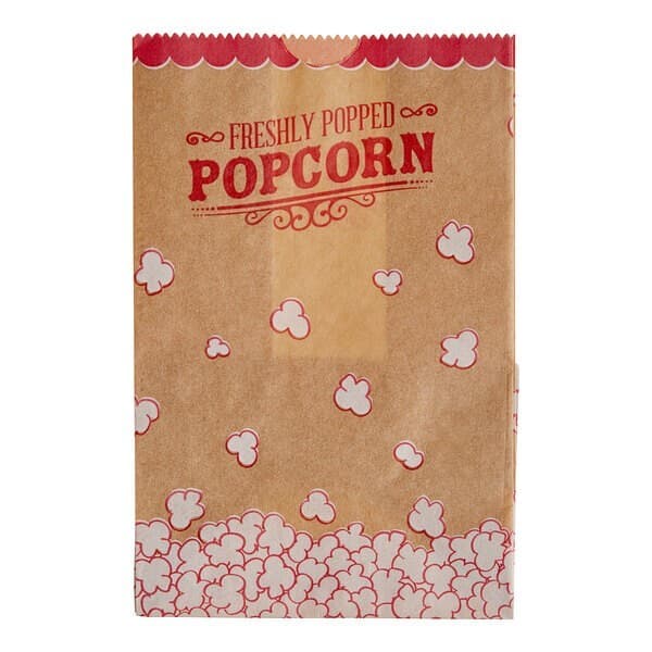 46 oz. Popcorn Bag - 1000/Case  Movie Theatre Concession 4 1/4" x 3" x 6 3/4" 4