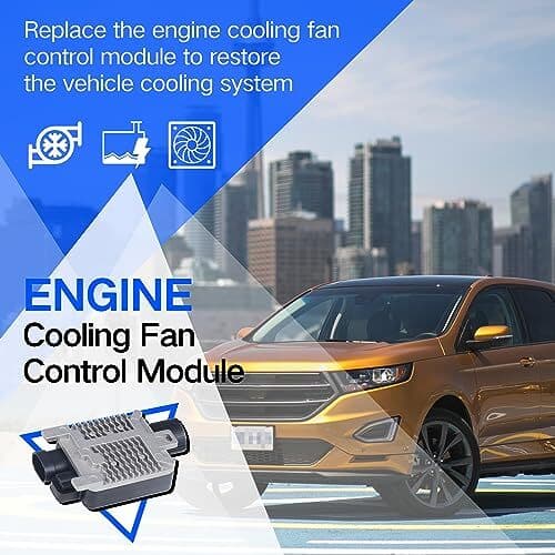 Engine Cooling Fan Control Module Compatible with Ford Flex 3.5L; Edge 2.0L 5