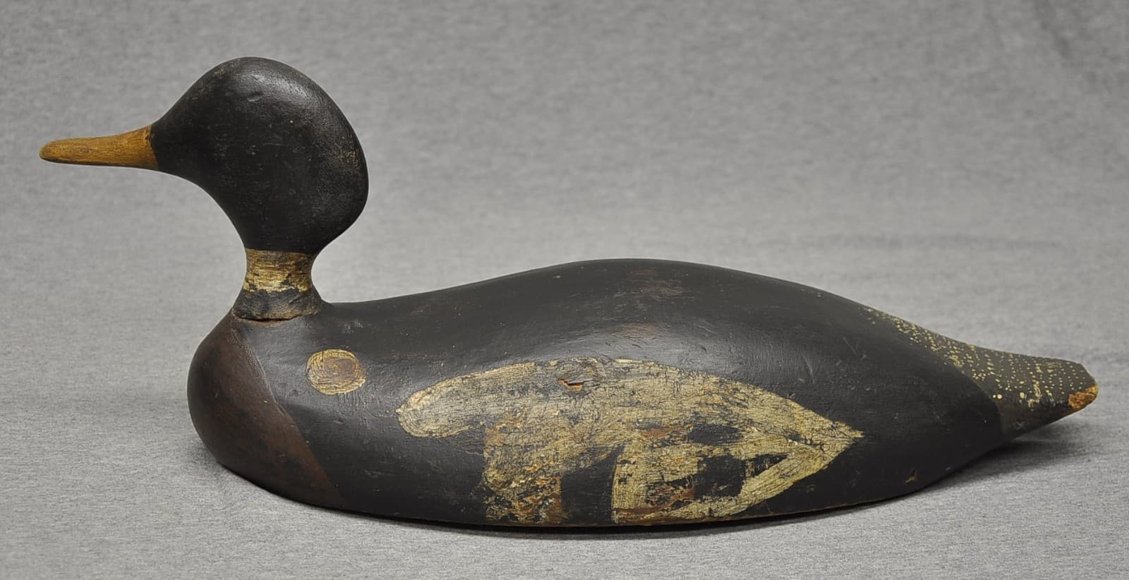 UNKNOWN RED BREASTED MERGANSER DRAKE DUCK DECOY  EAST COAST DS CARVED INTO BTM 5