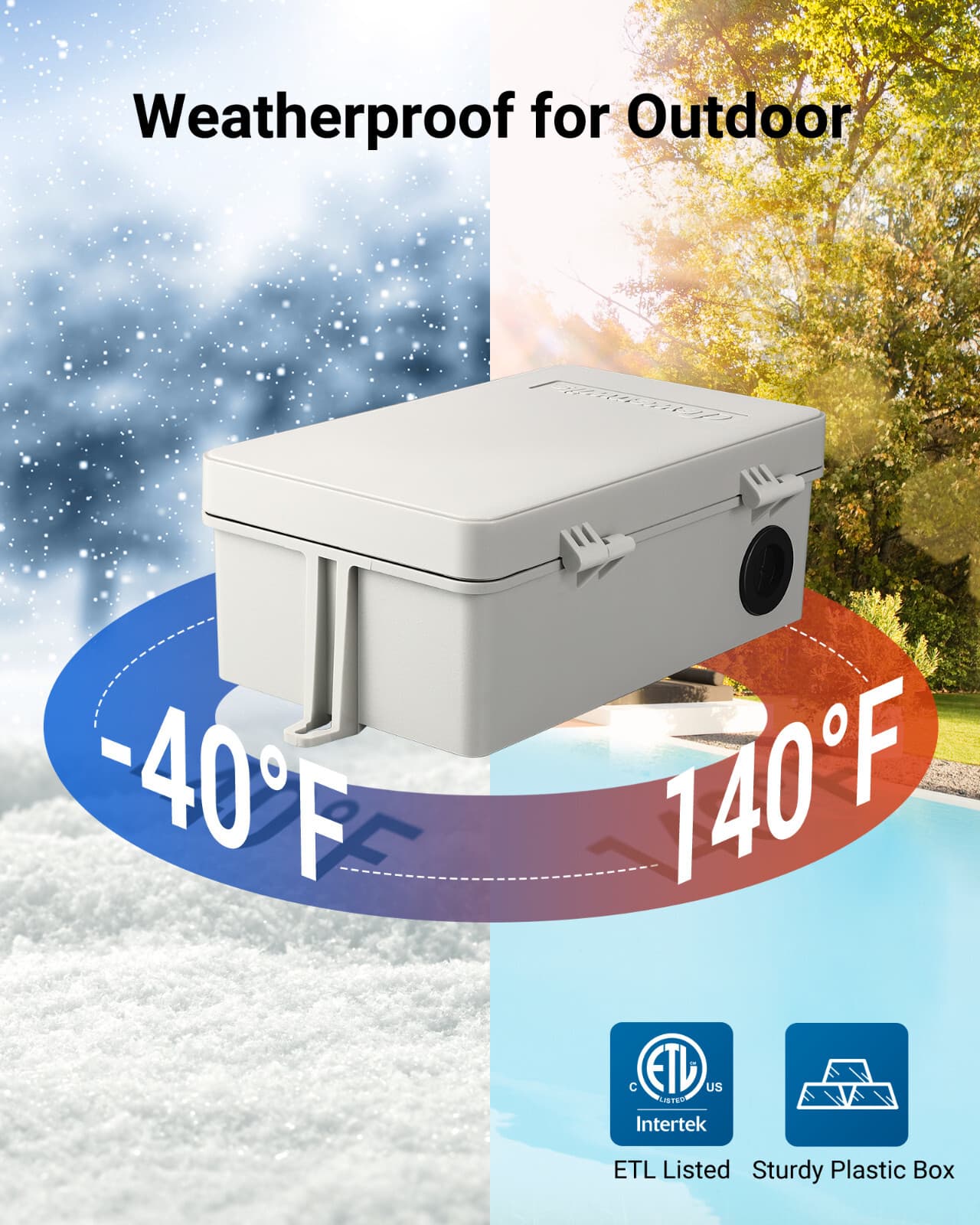 DEWENWILS Pool Pump Timer, Digital Timer Box,7-Day 20 ON/Off Programmable Timer 4