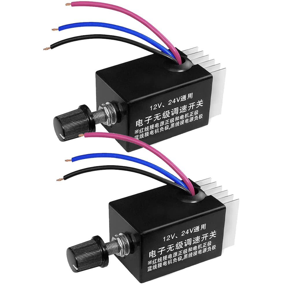 2x DC 12V 24V Motor Speed Control Switch Car Truck Fan Heater Control Defroster 2