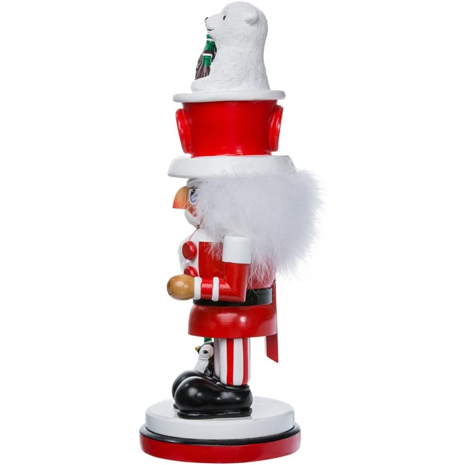 Kurt Adler Coke Nutcracker with Polar Bear Hat, 15" 5