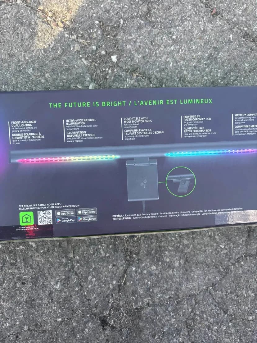 Razer - Aether Monitor RGB LED Light Bar - Black - Gaming Accesory 5