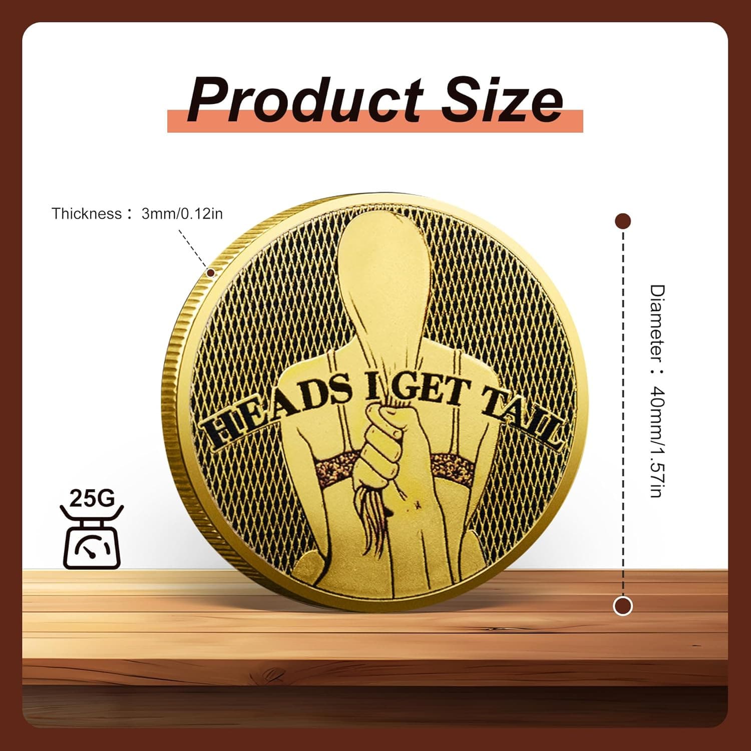 2025 2PCS Double Side Heads and Tails Coin Lucky Token Double Side Challenge Coi 5