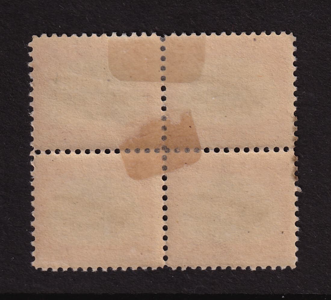 1923 Curtiss Jenny airmail Sc C3 center line block MHR with OG single CV $350 2