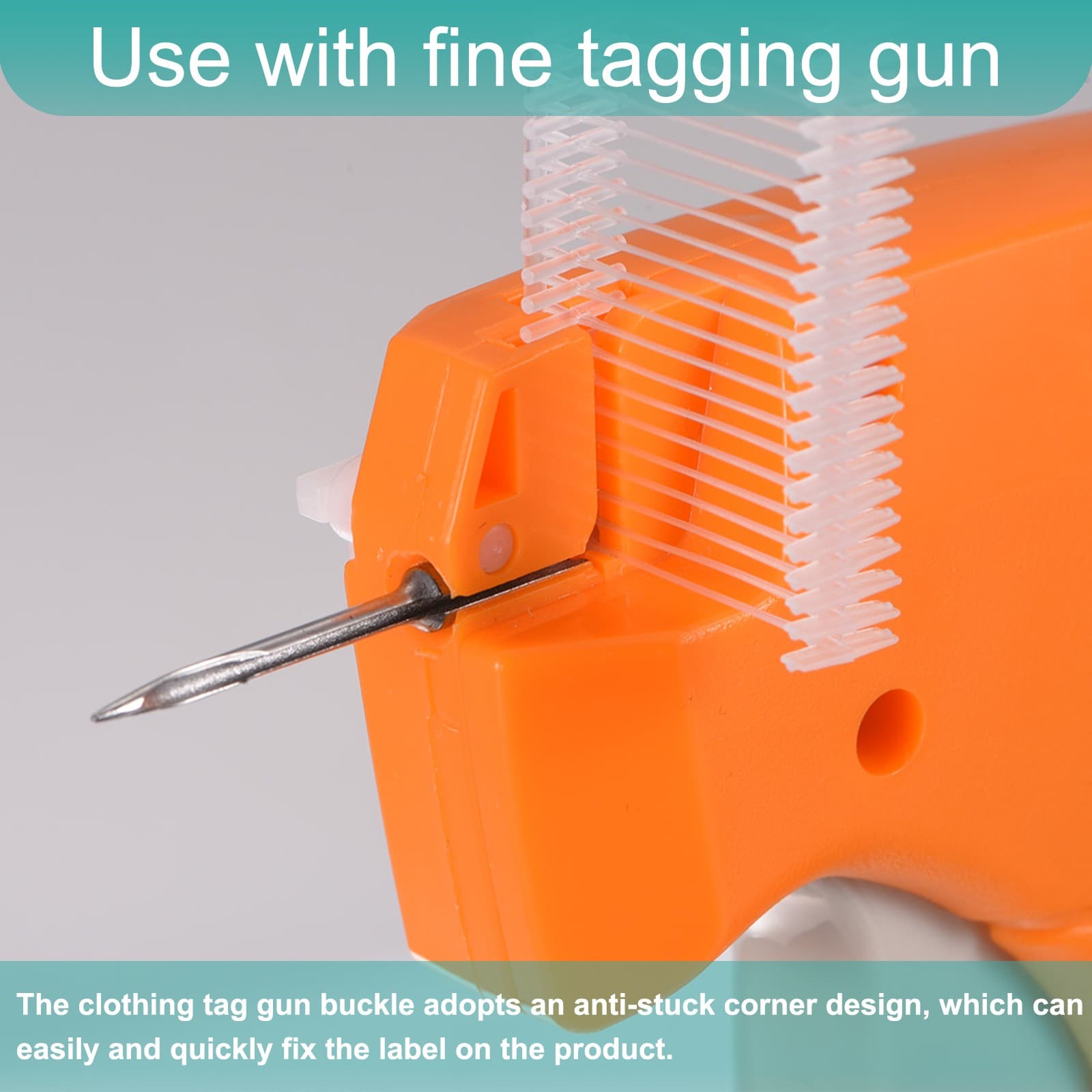 5000pcs 25mm Tagging Fasteners Clothing Tag Barbs Attachments Price Tag Orange 5