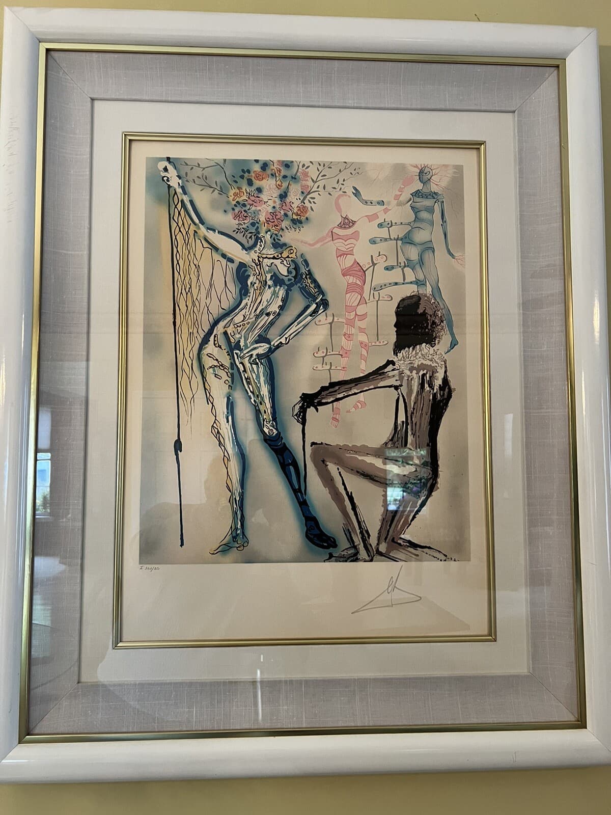 Salvador Dali Hand Signed Framed Lithograph “Ballet of Flowers” #320/350