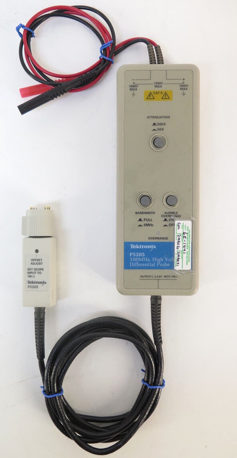 Tektronix P5205 High Voltage Differential Probe 100mhz