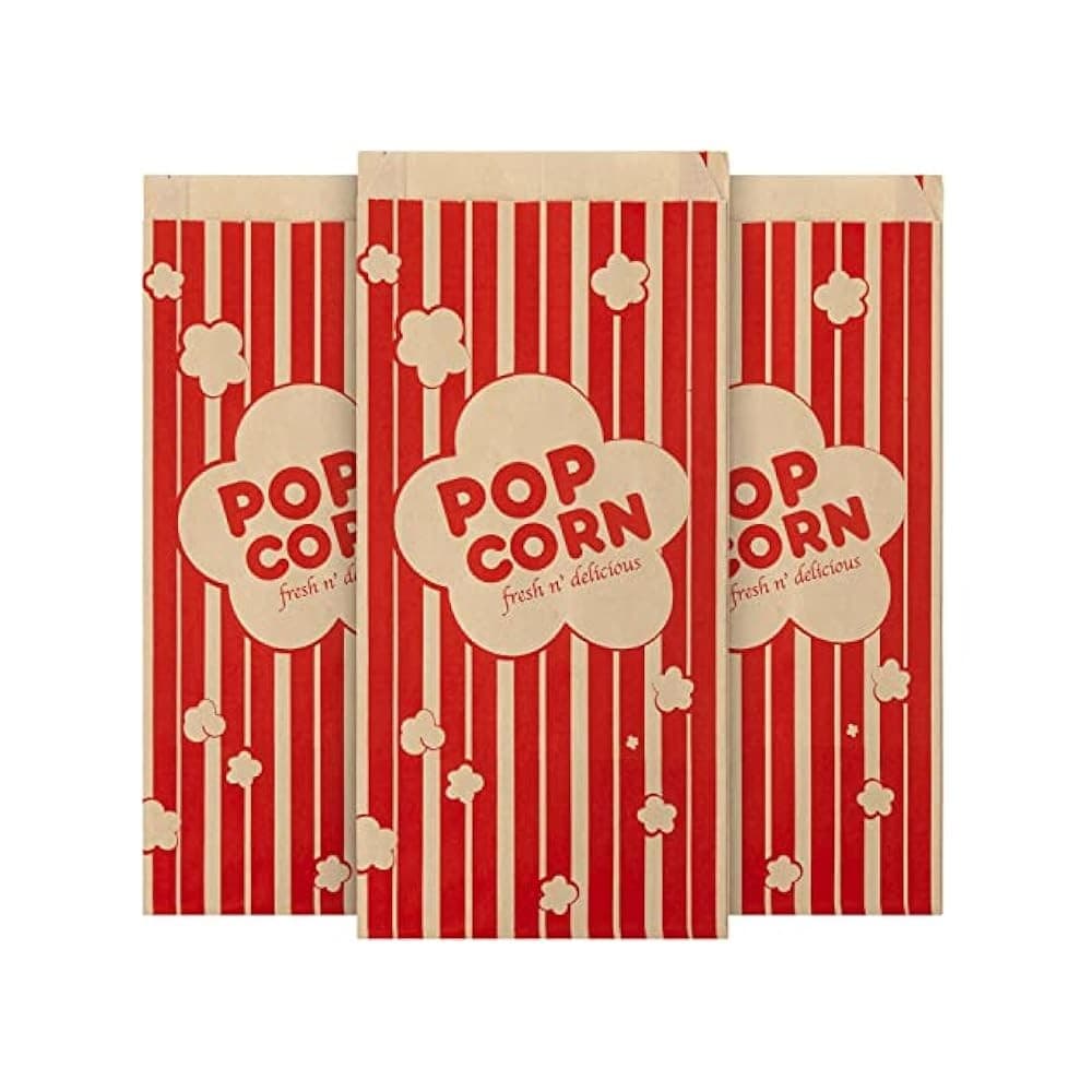 Small 1 oz Paper Popcorn Bags, Grease,Resistant & Leak,Proof for