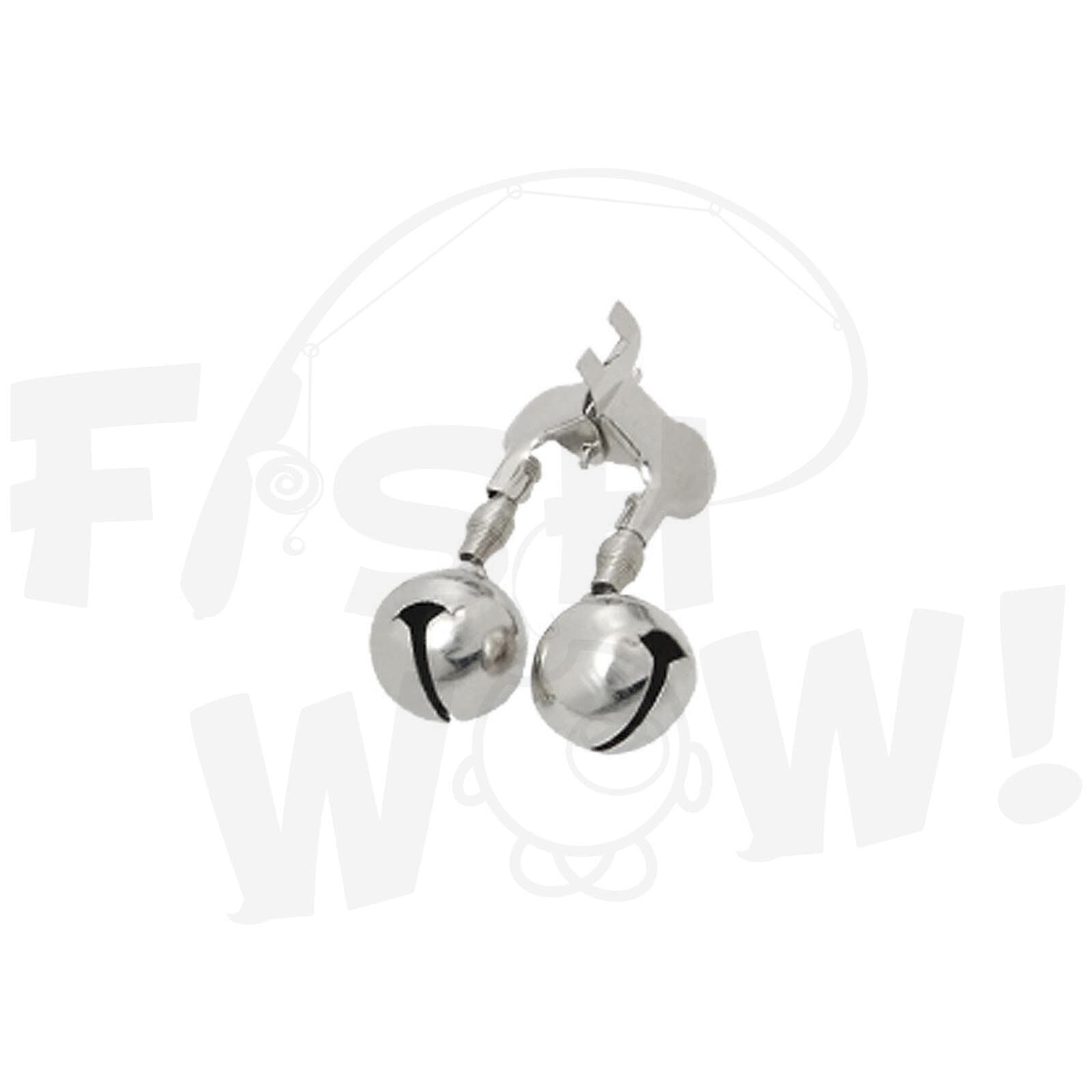 10pcs Fishing Alarm Dual Alert Double Bells Rings with Clamp Clips Fish WOW! FW 5